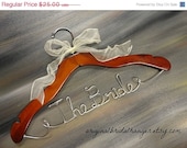 The Bride Hanger Walnut Wood Coat Hanger Wedding Dress Hanger Personalized Bridal Accessories Photo Props