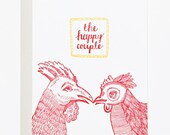 The Happy Couple Card (Kingdom Animalia: Chicken)