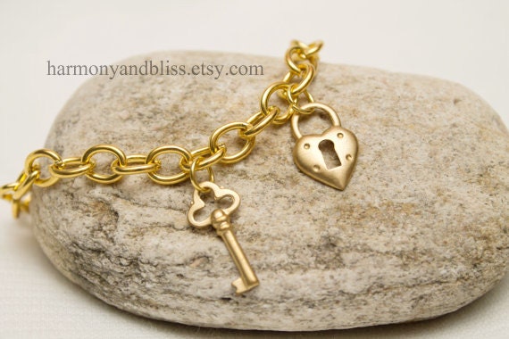 Lock and Key charm bracelet