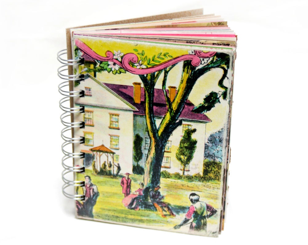 Garden Party - Wire-Bound Recycled Art Journal