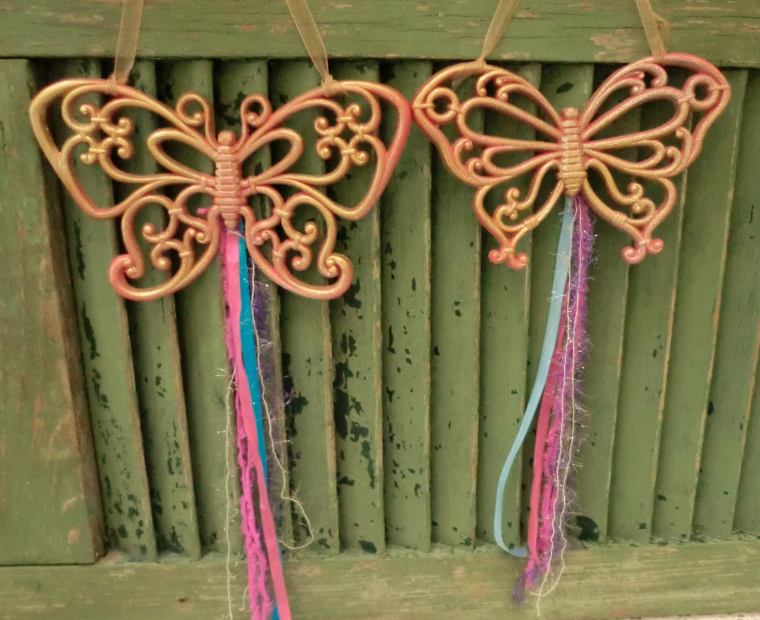 VINTAGE Homco WALL Hanging BUTTERFLIES