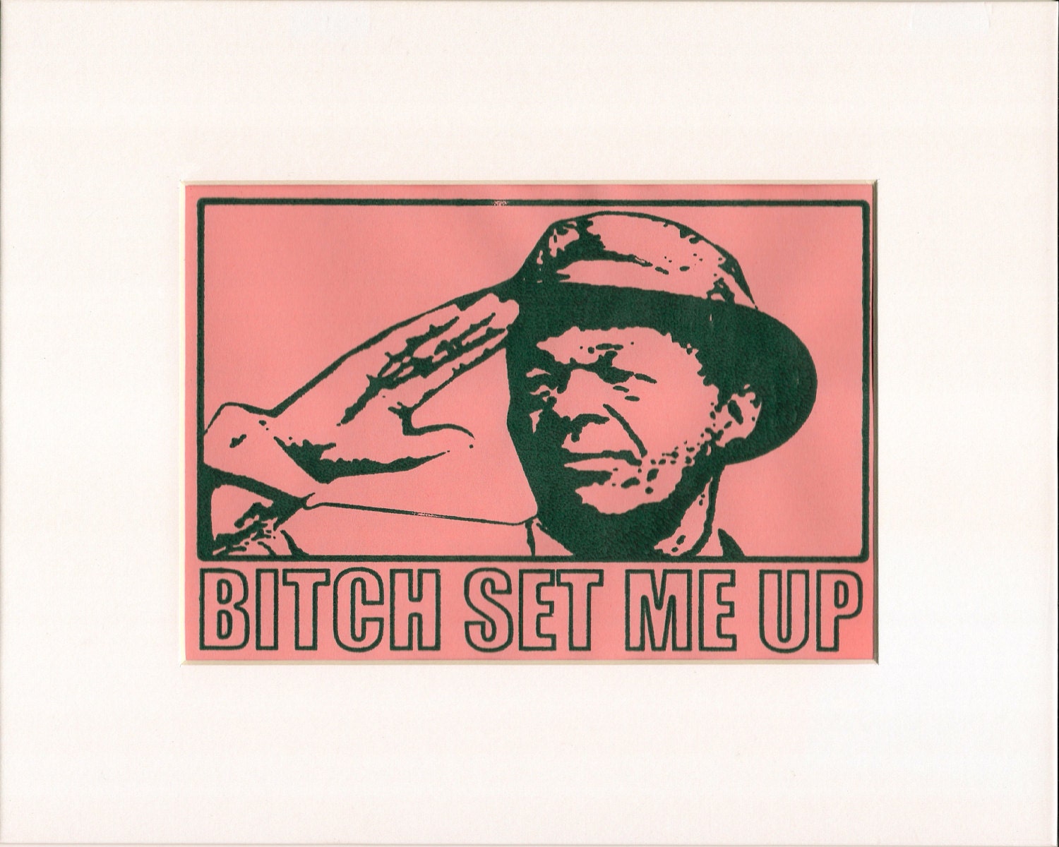coral Marion Barry gocco print - 5x7