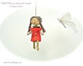 Martha miniature ornament doll. Friend of Verity Hope