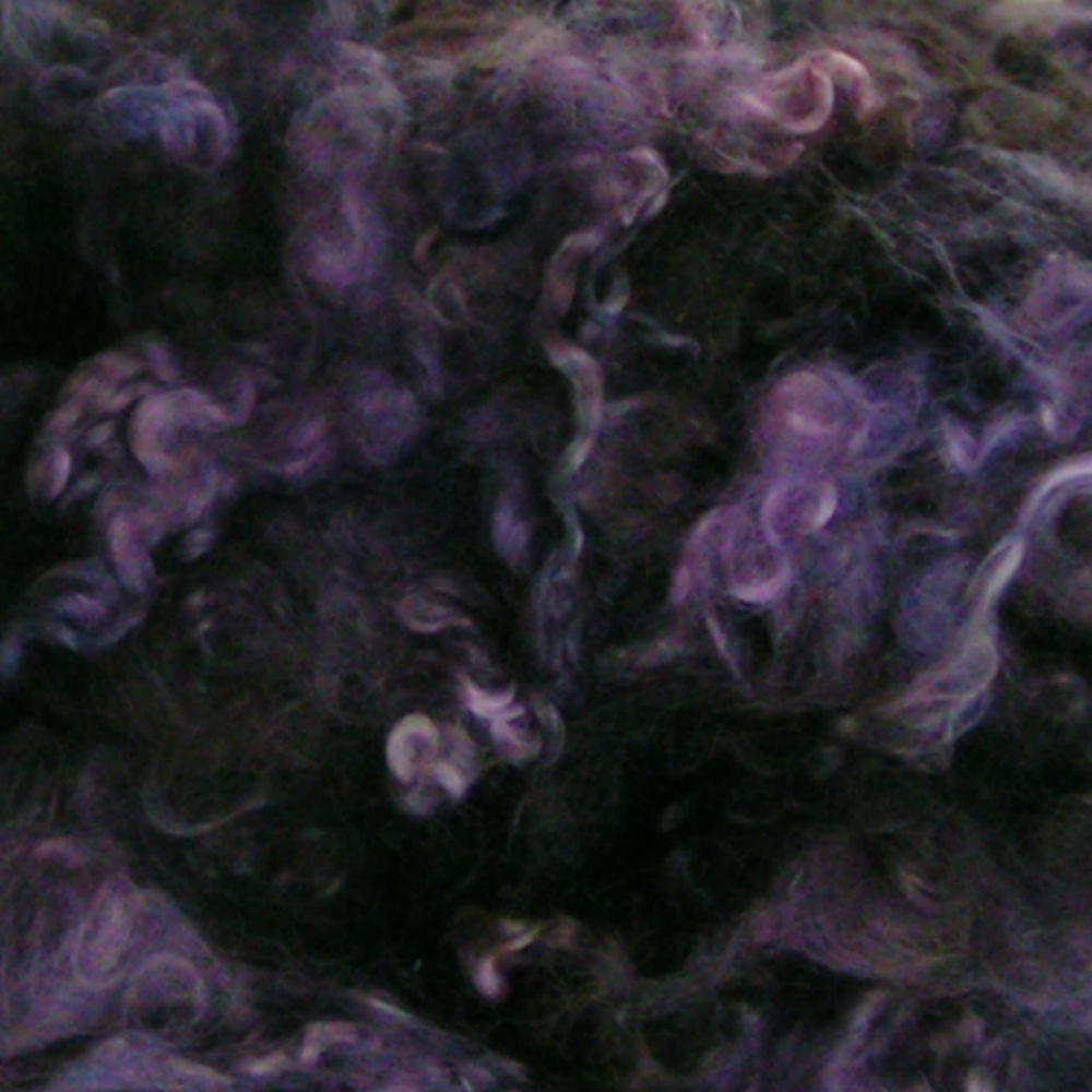 locks fleece wool curls PURPLE PANSY Lincoln Locks Approx 2 ounces Art Yarn Supply