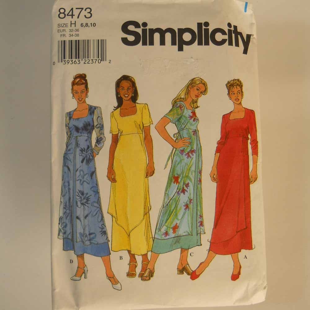 Uncut Simplicity Long Dress Overskirt Size 6 8 10