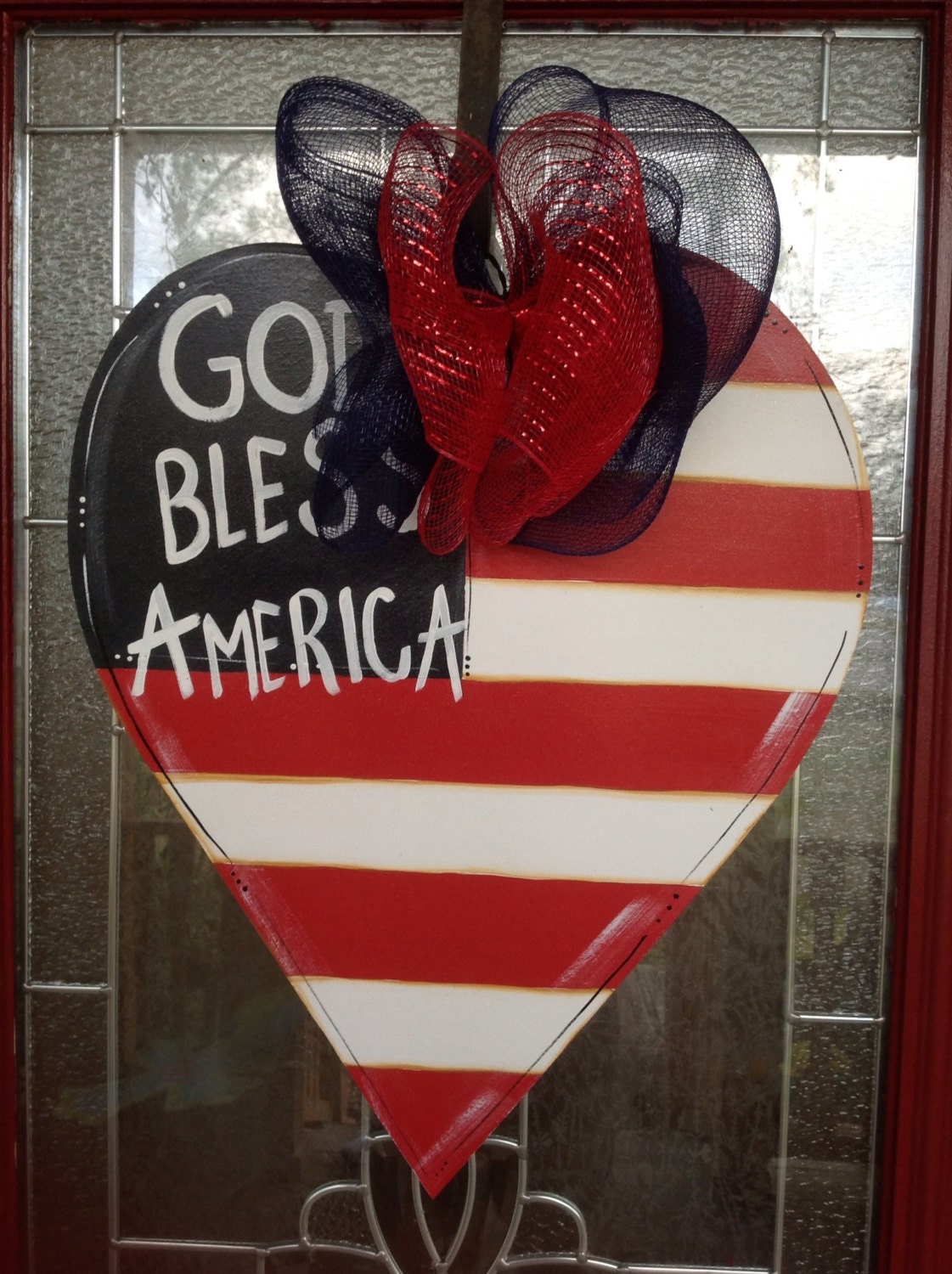 Patriot heart door hanger original design by Shirleys treasures