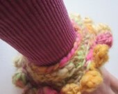 cuff crocheted handspun yarn NECTAR