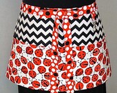 NEW Remix Ladybugs Zipper/Key Clasp Vendor Apron