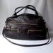 Large leather diaper bag in black