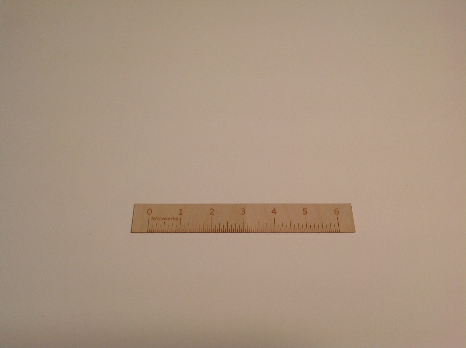 6" wood veneer ruler