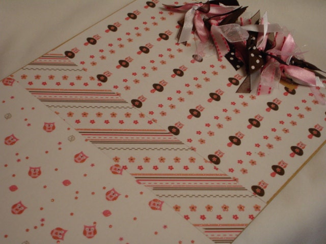 TINY OWLS glittered CLIPBOARD