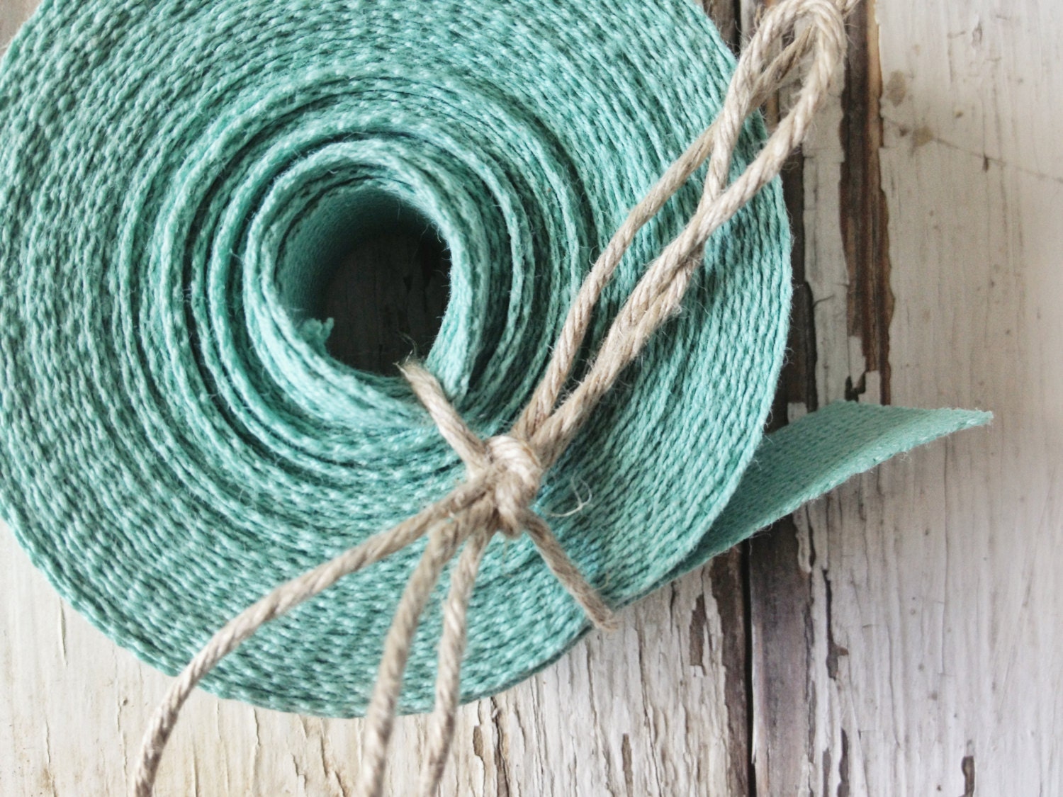 Twill Tape Fabric Ribbon - Mint