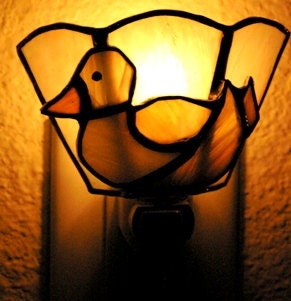 Stained Glass Duckling night light