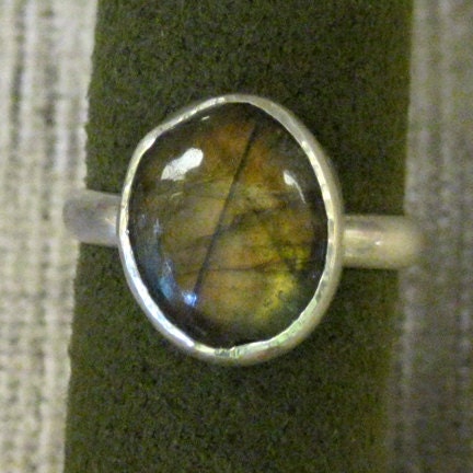 Gold Laboradorite Ring