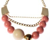 Pale Pink Bubble Necklace,Bib Necklace,Statement Necklace,Plexiglass Jewelry,Lasercut Acrylic