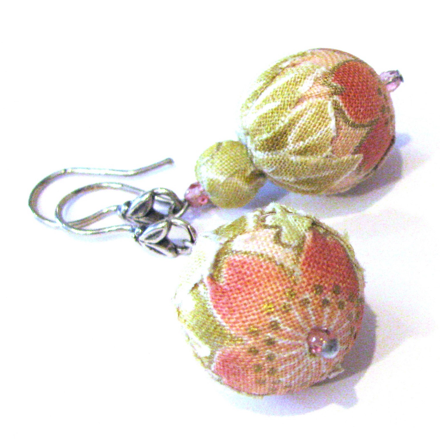 PEONY-Layered Fabric-Earrings