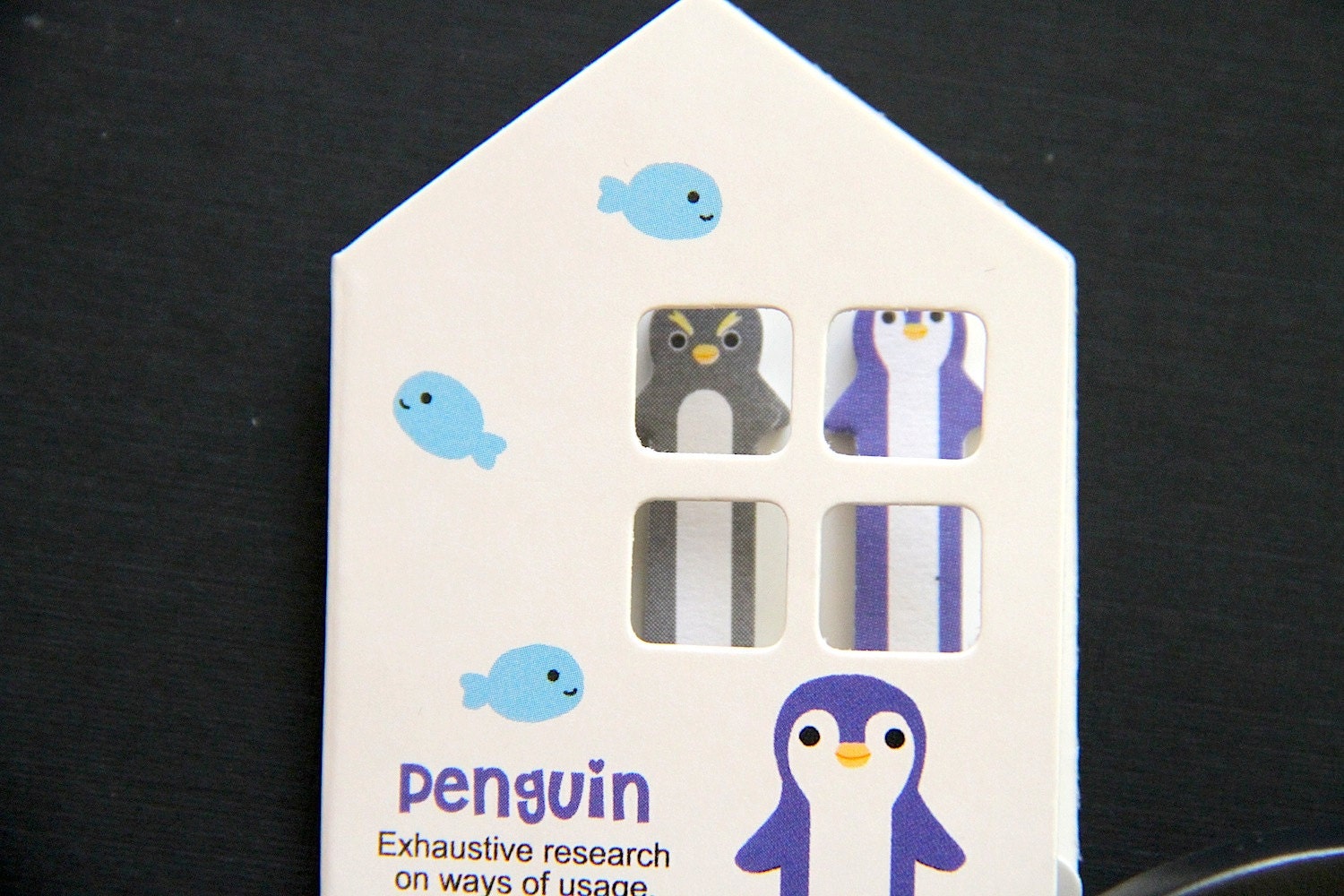 Animal House Mini Sticky Notes/Bookmarks - Penguin