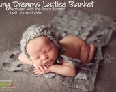 Baby Blanket Photo Prop Lattice Felt Layering Blanket for Newborn Photography Blanket Basket Stuffer Felt Mat- Open Latticework