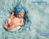 NEW Springtime Baby Boy or Baby Girl Bonnet Hat Summer Newborn Photography Prop by TrickyKnits original designer
