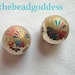 NEW DESIGN Pair Beautiful Japanese TENSHA Beads Pinwheels Frost 12mm
