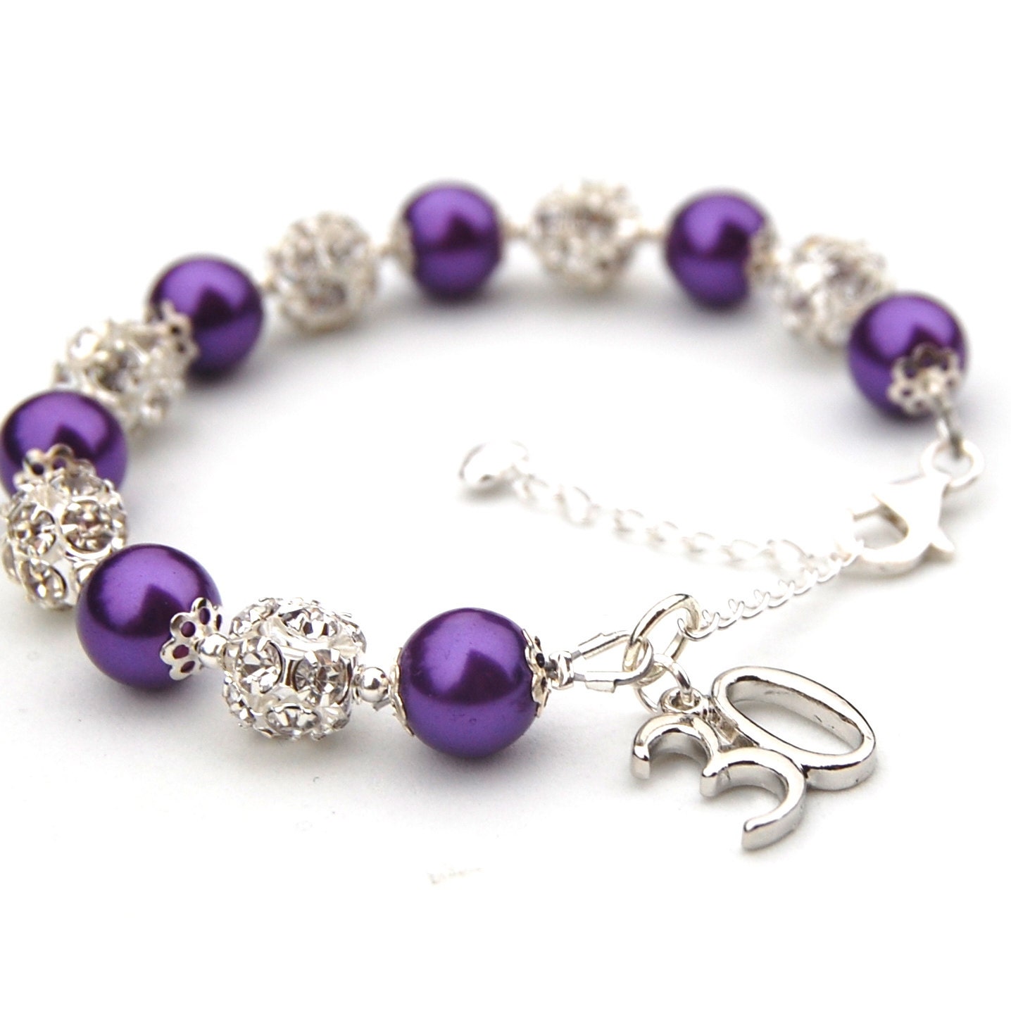25th 30th 40th 50th 60th Birthday Charm Bracelet, Special Birthday Jewelry, Anniversary Charm Bracelet