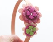 Peachy pink headband