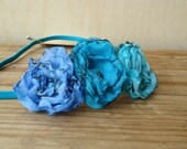 Shades of  Sky Flower Headband
