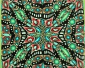 SALE Polymer Clay Kaleidoscope Square Cane - 'Grand Adventure' series