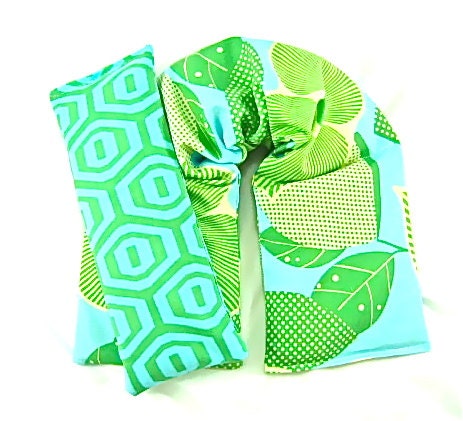 Gift Set Neck Wrap Eye Pillow Set Hot/Cold Therapy Organic Flaxseed,Heat Pack, Heating Pad,Microwave Pack