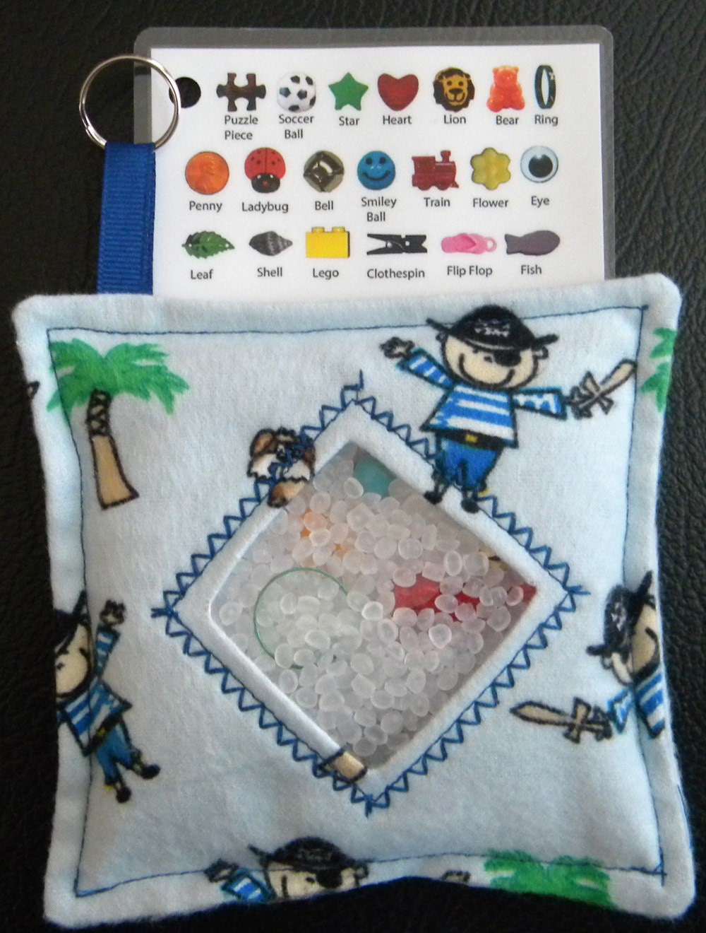 I Spy Bag - Mini with SEWN Word List and Detachable PICTURE LIST- Ahoy Matey
