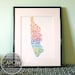 Manhattan - typography map art print 8x10 - customizable personalized state poster custom wall decor engagement wedding housewarming gift
