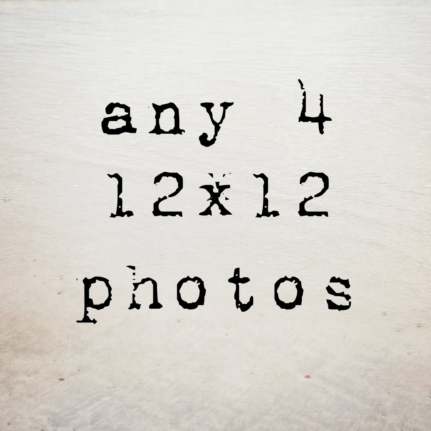 You pick any 4 12x12 photographs - whimsical beach nursery blossom butterfly typography art, compliments any decor