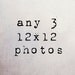 You pick any 3 12x12 photographs - whimsical beach nursery blossom butterfly typography art, complements any decor