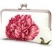 Pink peony clutch bag : Silk-lined purse, wedding accessory, bridesmaid gift, bridal clutch, gift box