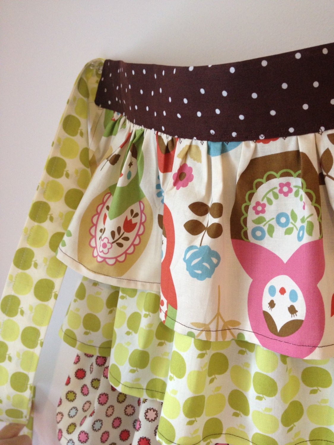 Matryoshka Russian just NESTING layered ruffle market apron