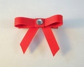 Bun Bow Saddleseat Horse Show Hair Bow Red