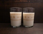 Center Diamond Gold Dots : Set of Two Drinking Glasses