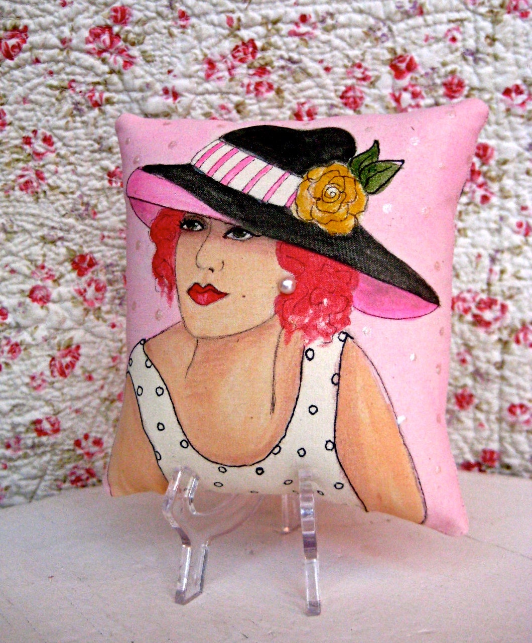 Personalized MOTHERS DAY PILLOW, Mothers Day, Hand Painted, Gift For Mom, Spring Pastels Pillow, Quote for Mom