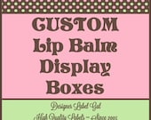 NEW - Custom White Arched Lip Balm Tube Display Box - Personalized to your Business