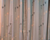 Grey Alpine Print Curtain set