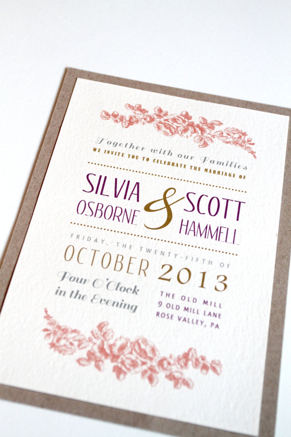 Vintage Rustic Fun Fonts Invitation Set