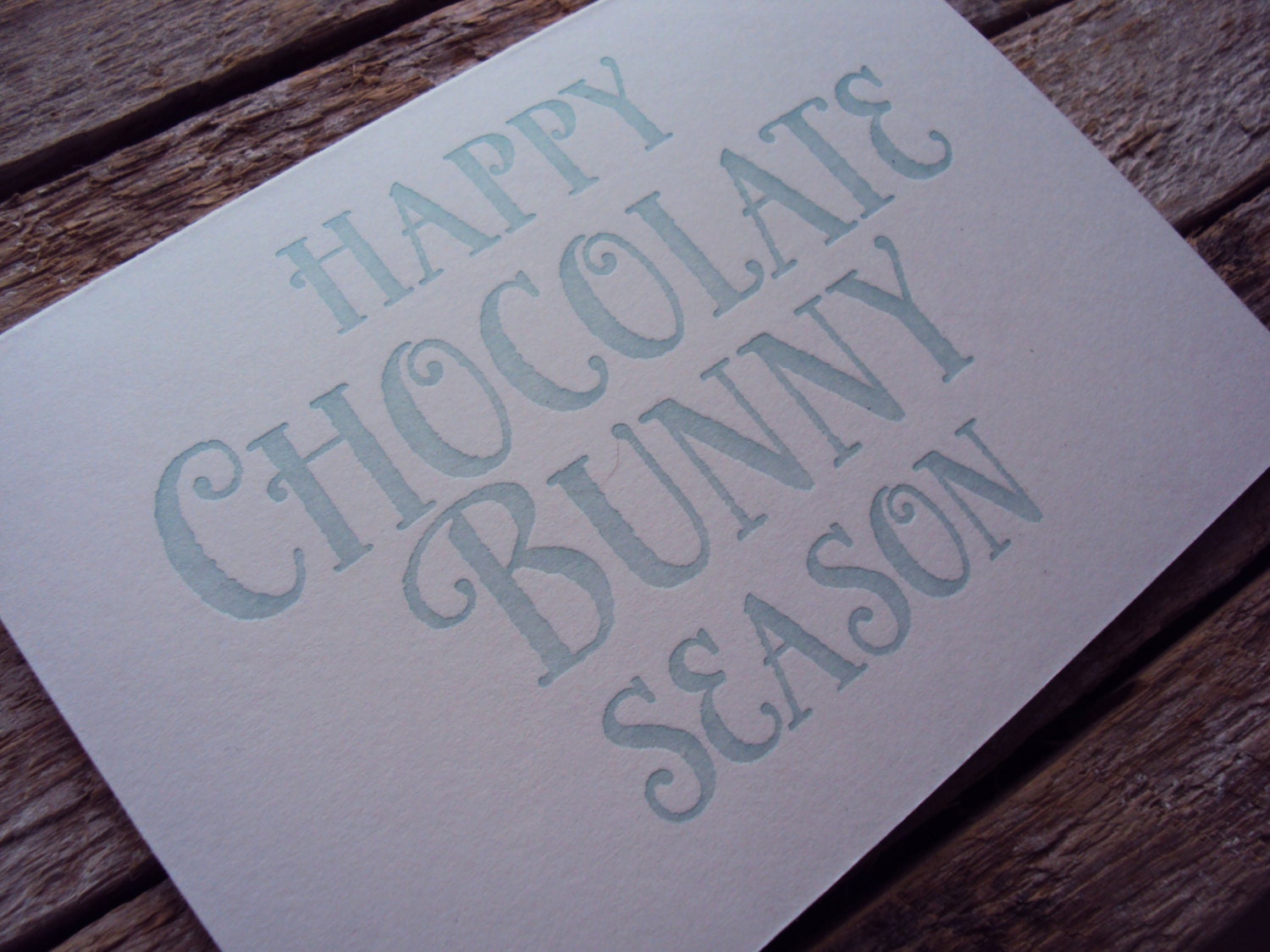 Letterpress Easter Card -...