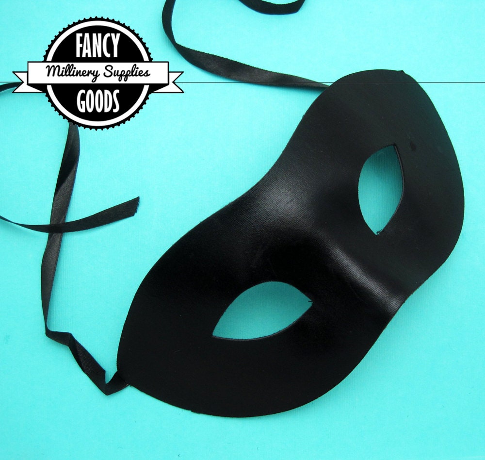 Black Mask - Mask Base - Black Satin - Masquerade Mask - Prom Mask - Ball Mask - Super Hero - Mens / Unisex Mask - Comic Con