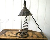Arts & Crafts wrought iron, hammered metal table lamp - craftsman handmade
