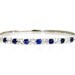 14K Blue Sapphire Anniversary Band Stacking White Sapphire Ring Wedding Band Birthstone Ring White Yellow Rose Gold