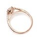 14K Morganite Engagement Ring Diamond Halo Rose Gold Custom Bridal Jewelry