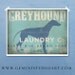 Greyhound laundry company laundry room artwork giclee archival signed artists print 12 x 16