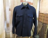 Vintage CPO shirt Woolrich 60s Anchor Sailor Navy Military style  M L