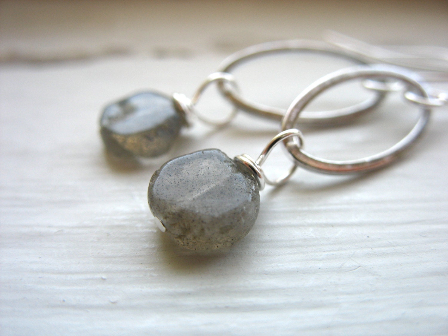 Labradorite Earrings, Labradorite Stone Silver Oval Hoop Earrings, Labradorite Dangle Drop Earrings,Labradorite Jewelry,FREE Shipping