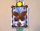 Butterfly Suncatcher with Copper Bell